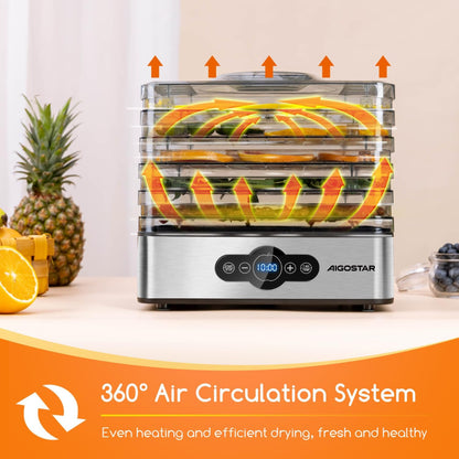 Maximize flavor and shelf life with the Aigostar Crispy Dehydrator