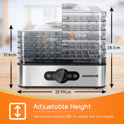 Maximize flavor and shelf life with the Aigostar Crispy Dehydrator